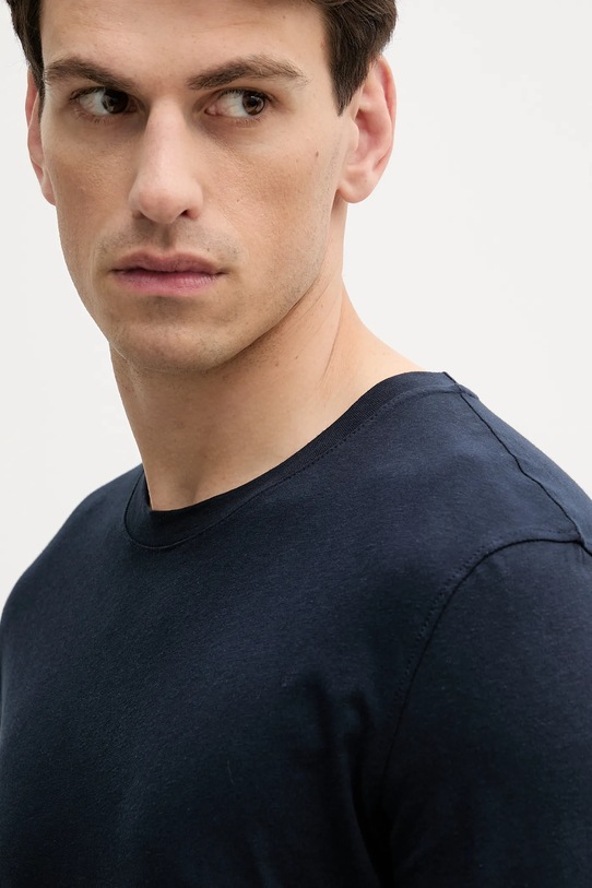 Sisley tricou din amestec de in bleumarin 3D8FS104L