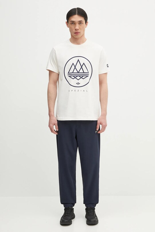 Bavlněné tričko adidas Originals x SPZL MOD Tee JN5441 béžová