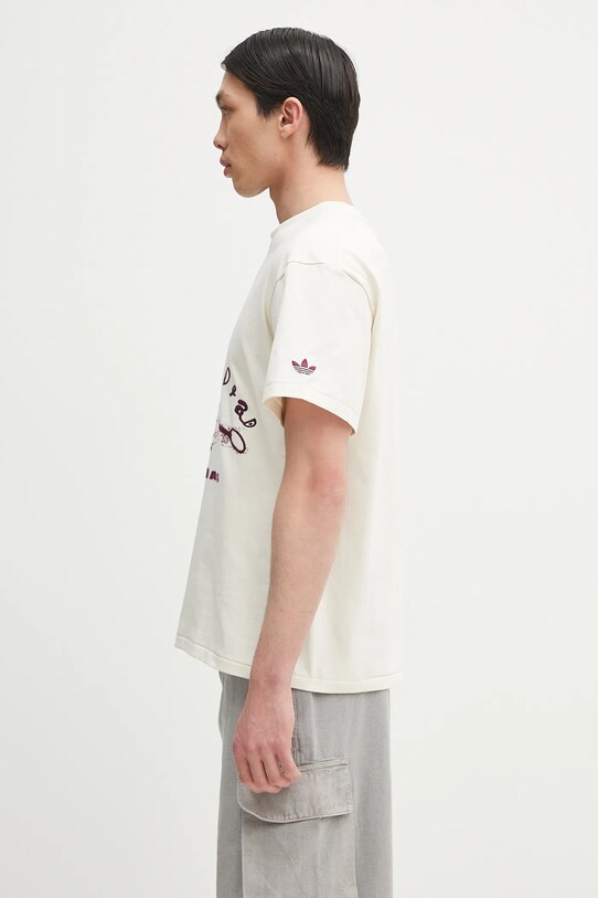 adidas Originals t-shirt bawełniany x Brain Dead Dead JX9393 beżowy SS25