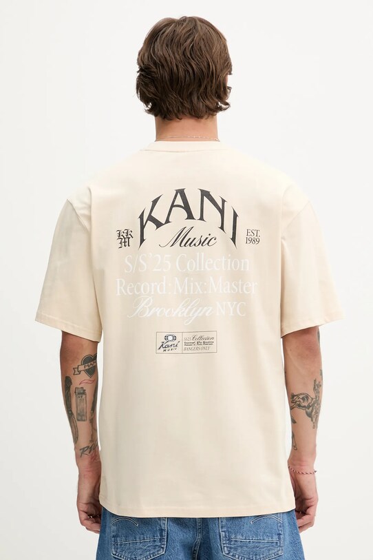 Karl Kani t-shirt bawełniany PD00005333 beżowy SS25