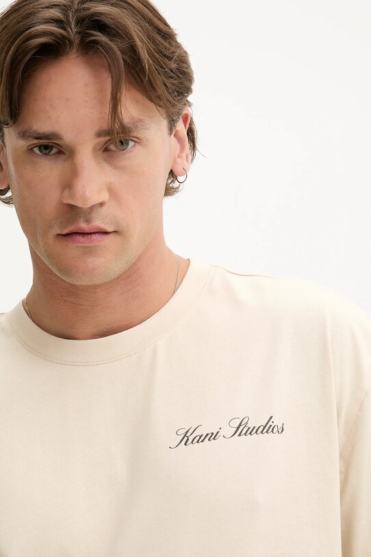 Karl Kani t-shirt bawełniany beżowy PD00005333