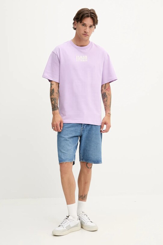 Karl Kani t-shirt bawełniany PD00005334 fioletowy SS25
