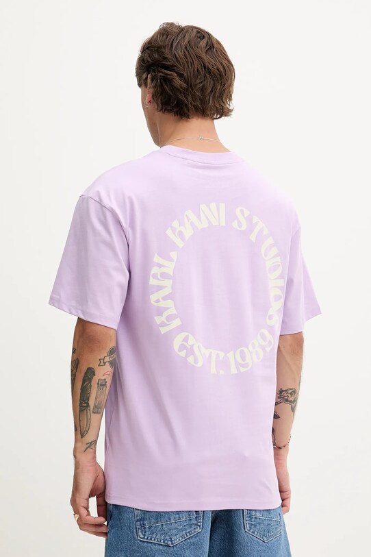 Odzież Karl Kani t-shirt bawełniany PD00005334 fioletowy