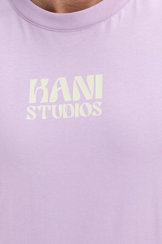 Karl Kani t-shirt bawełniany PD00005334 fioletowy