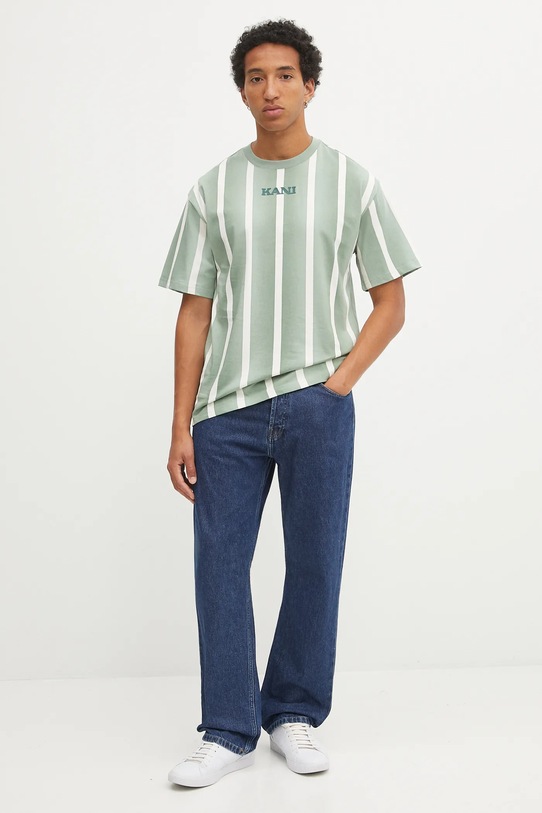 Karl Kani t-shirt bawełniany PD00005338 zielony SS25