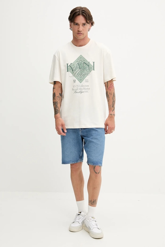 Karl Kani tricou din bumbac PD00005356 bej SS25