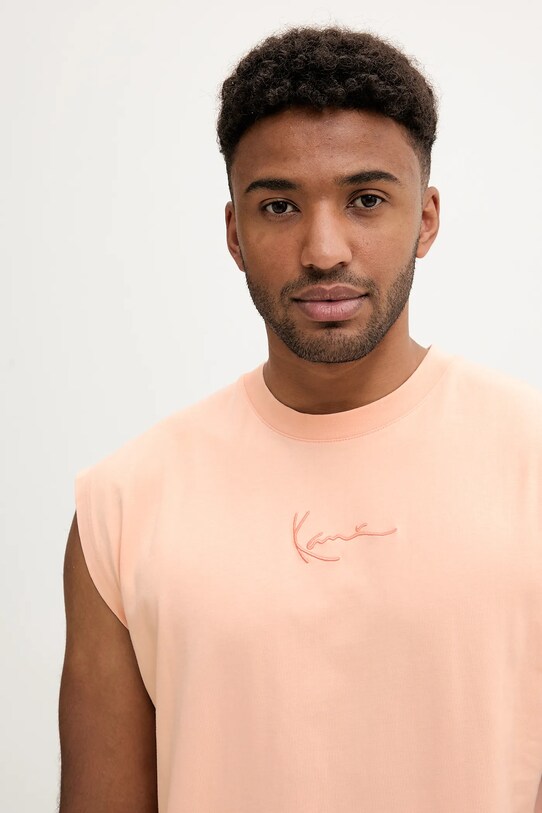 Karl Kani tricou din bumbac portocaliu PD00005365