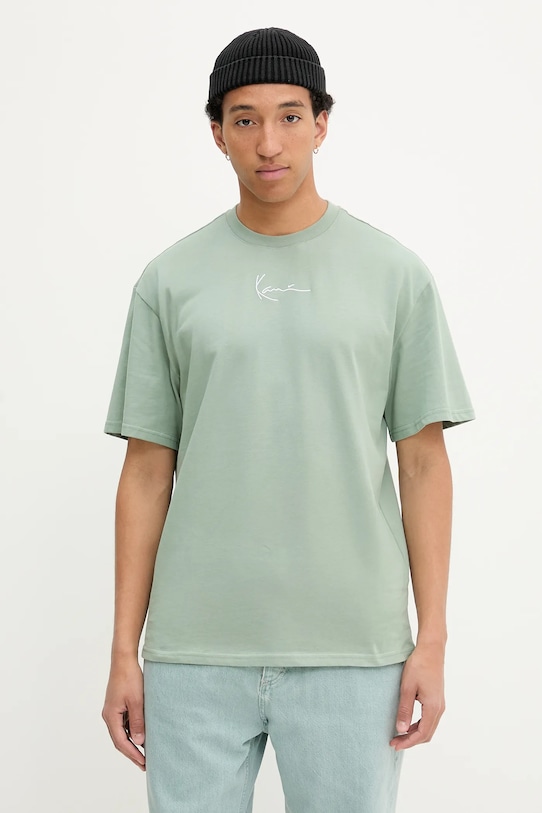 Karl Kani t-shirt bawełniany regular zielony PD00008142