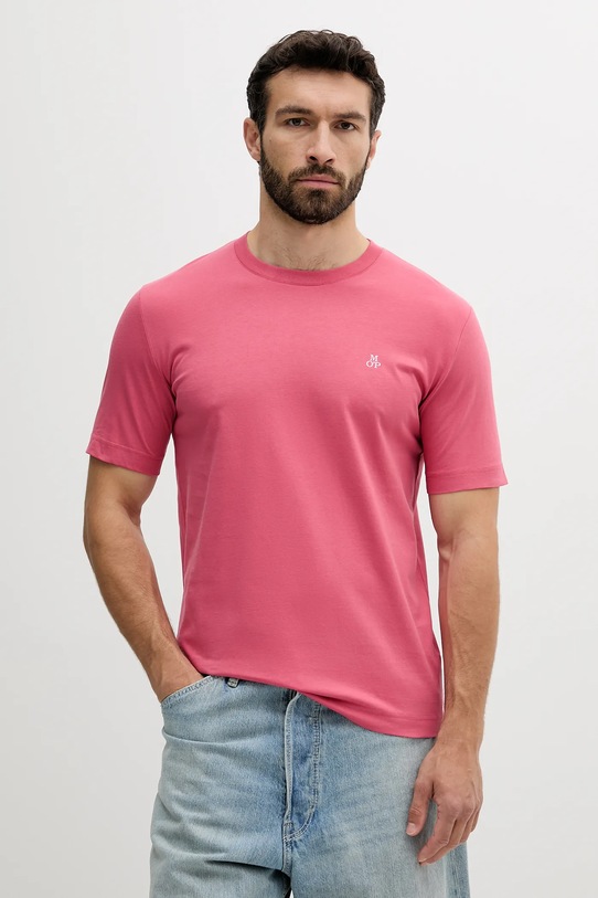 Marc O'Polo t-shirt bawełniany bawełna różowy 524201251054