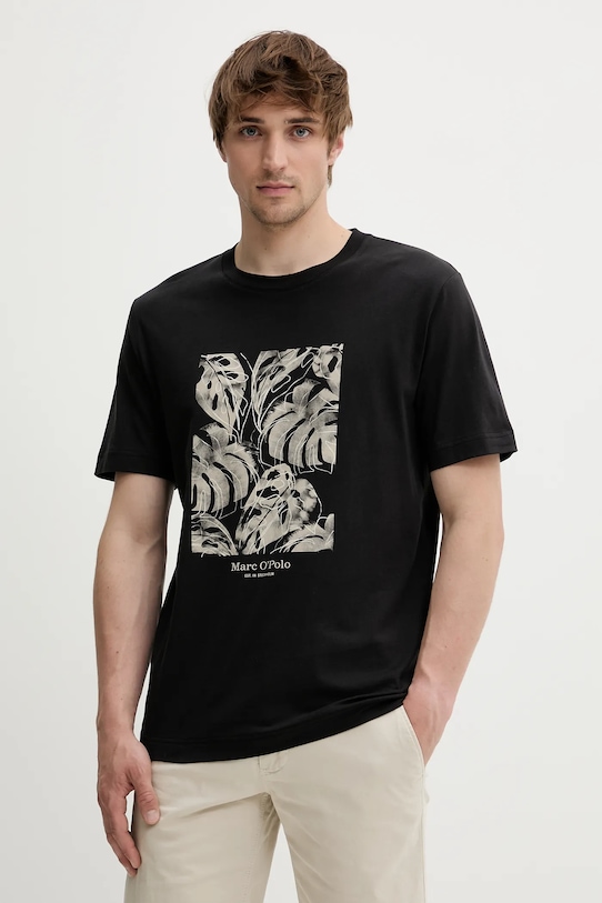 Marc O'Polo t-shirt nadruk czarny 524201251246