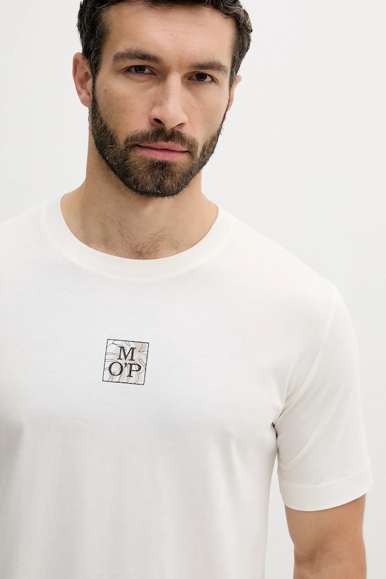 Ρούχα Βαμβακερό μπλουζάκι Marc O'Polo 524201251298 μπεζ