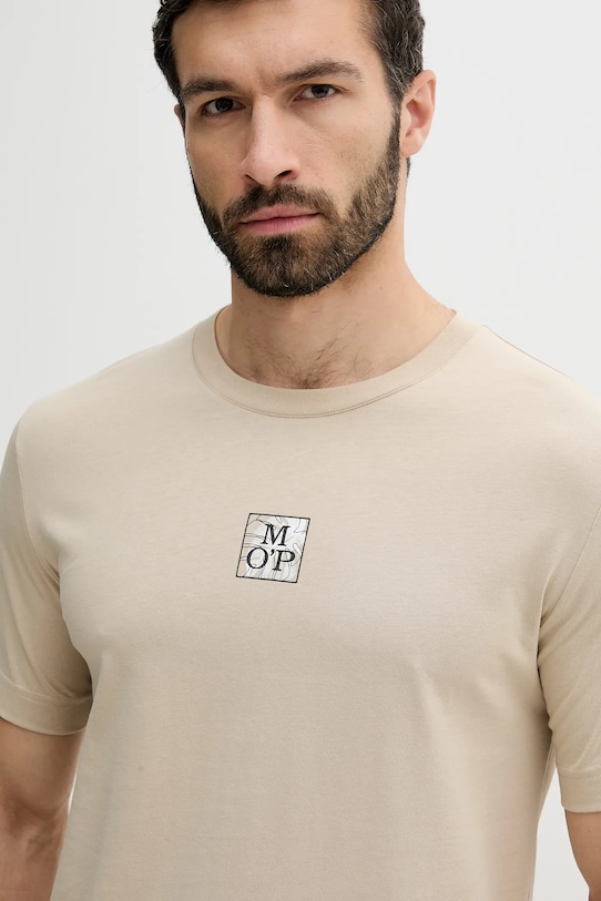 Odzież Marc O'Polo t-shirt bawełniany 524201251298 beżowy