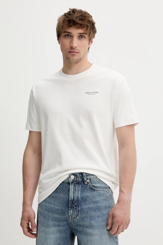 Odzież Marc O'Polo t-shirt bawełniany 524206451260 biały