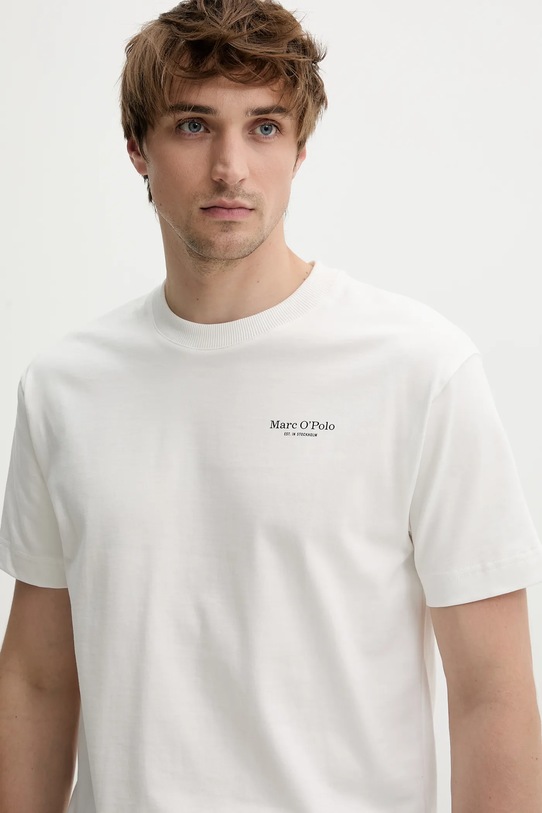 Bavlněné tričko Marc O'Polo bílá 524206451260