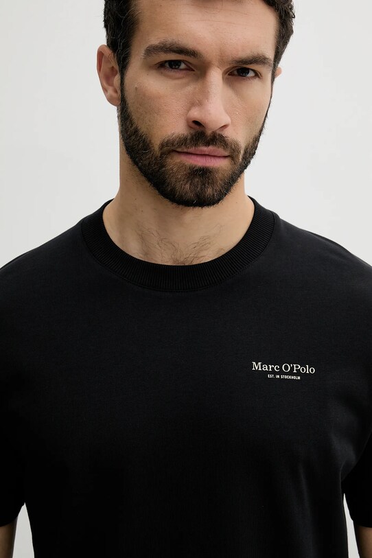 Îmbrăcăminte Marc O'Polo tricou din bumbac 524206451260 negru