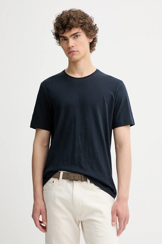 Marc O'Polo tricou din bumbac uni bleumarin 536217651270