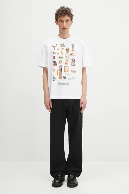 Бавовняна футболка JW Anderson Diorama Printed JT0288.PG1551.001 білий