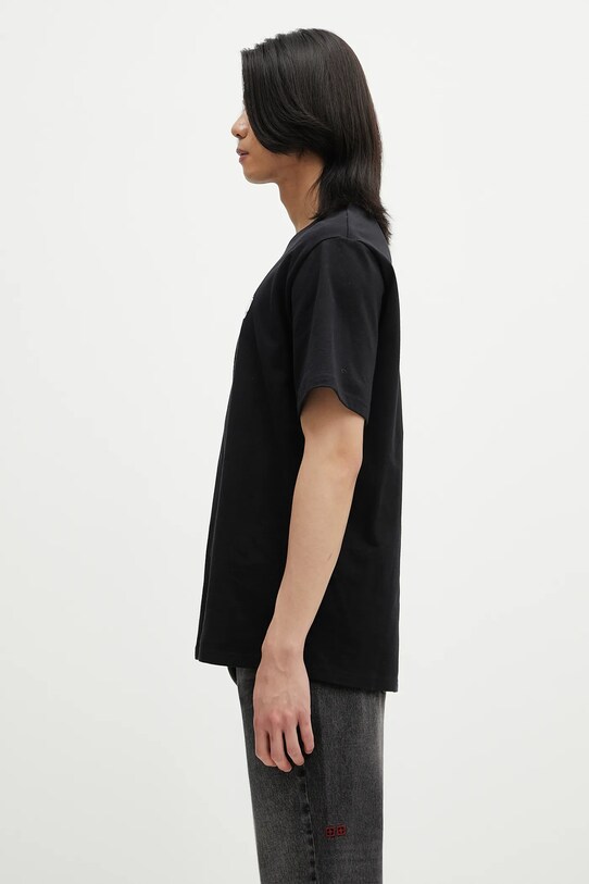 Bavlněné tričko JW Anderson Anchor Embroidery JT0257.PG1510.999 černá SS25