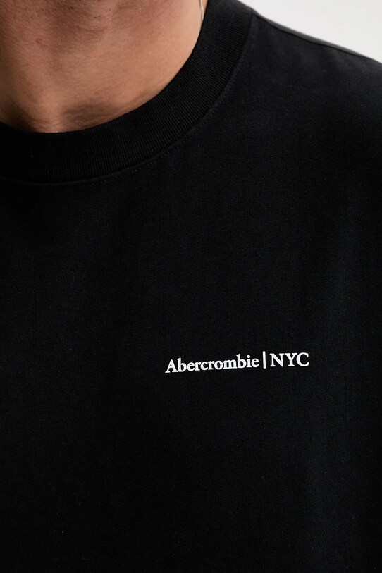 Bavlněné tričko Abercrombie & Fitch KI123.5060.113 černá