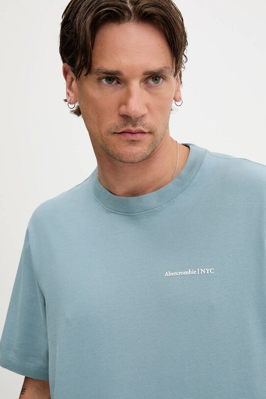 Abercrombie & Fitch t-shirt bawełniany niebieski KI123.5060.213