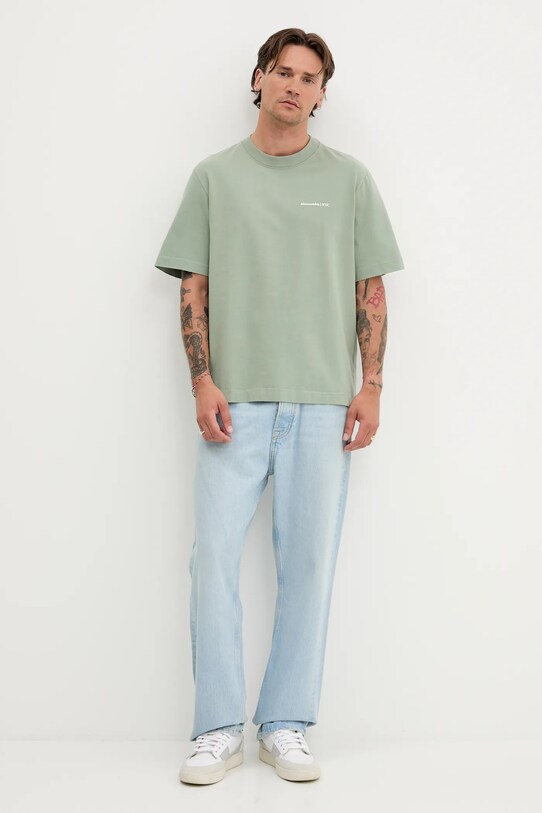 Abercrombie & Fitch tricou din bumbac KI123.5060.313 verde SS25