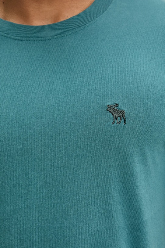 Abercrombie & Fitch t-shirt bawełniany turkusowy KI124.5263.300