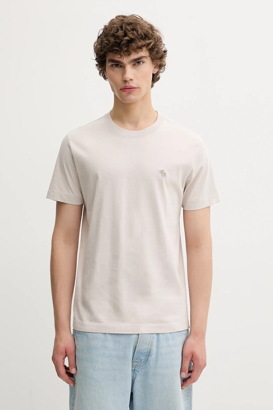 Abercrombie & Fitch t-shirt bawełniany bawełna beżowy KI124.5264.175