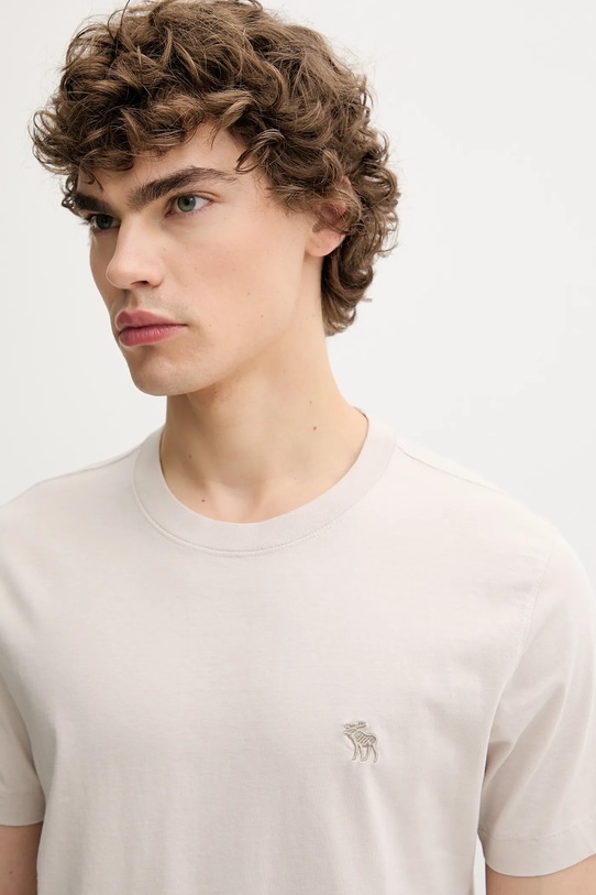 Pamučna majica Abercrombie & Fitch bež KI124.5264.175