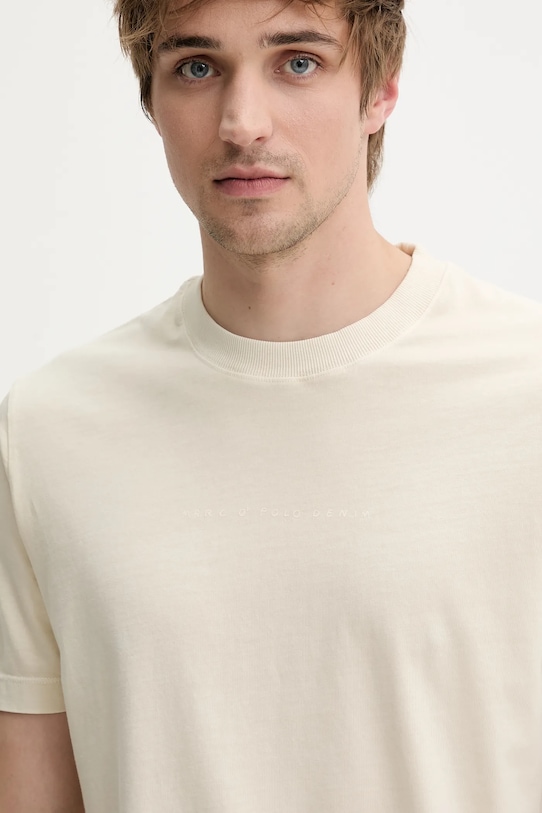 Bavlněné tričko Marc O'Polo béžová 5000006585