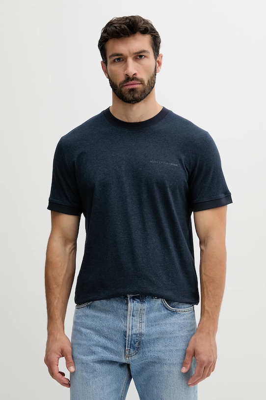 Marc O'Polo tricou din bumbac uni bleumarin 5000006558