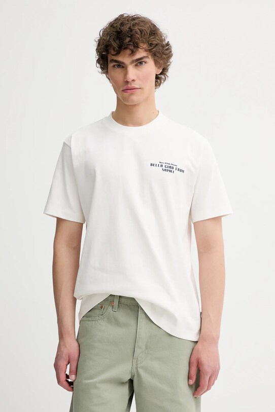 Îmbrăcăminte Marc O'Polo tricou din bumbac 5000007261 alb