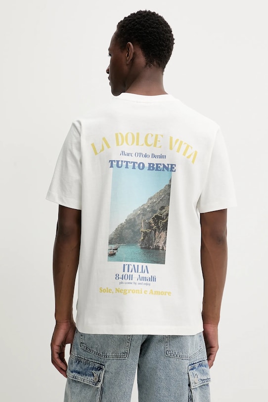 Marc O'Polo t-shirt bawełniany bawełna biały 5000007262