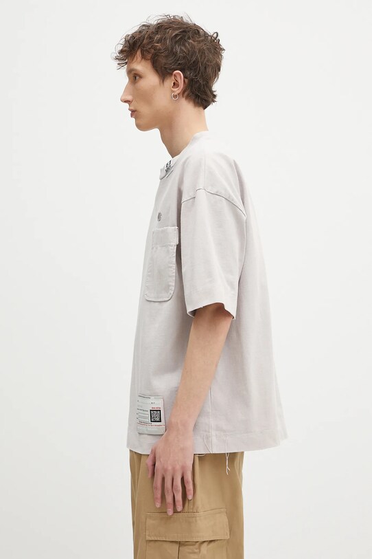 Maison MIHARA YASUHIRO tricou din bumbac Amateur Sewn Tee A14TS601 roz SS25