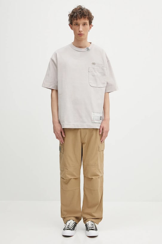 Maison MIHARA YASUHIRO tricou din bumbac Amateur Sewn Tee A14TS601 roz