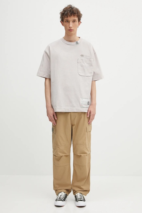 Памучна тениска Maison MIHARA YASUHIRO Amateur Sewn Tee A14TS601 розов