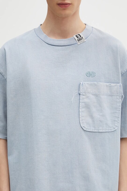 Maison MIHARA YASUHIRO tricou din bumbac Amateur Sewn Tee albastru A14TS601