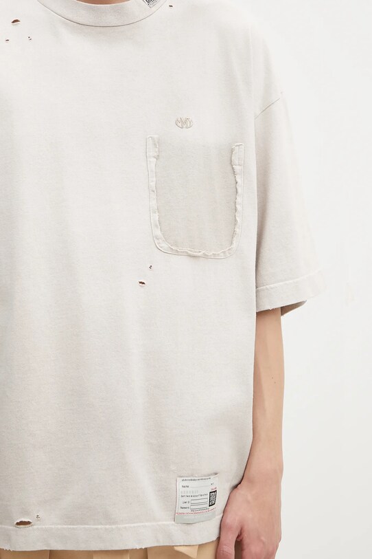 Βαμβακερό μπλουζάκι Maison MIHARA YASUHIRO Sun Faded Tee μπεζ A14TS611
