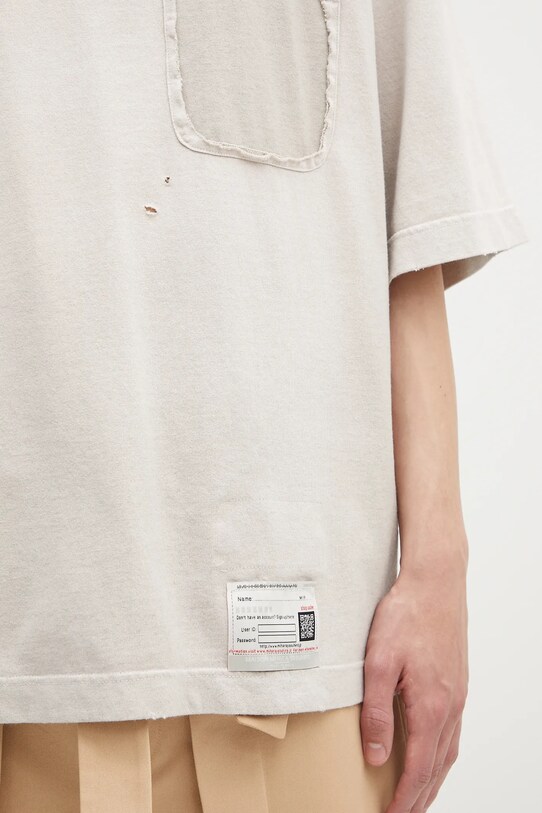 Βαμβακερό μπλουζάκι Maison MIHARA YASUHIRO Sun Faded Tee A14TS611 μπεζ