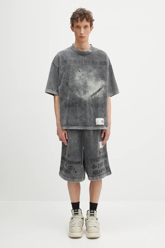 Pamučna majica Maison MIHARA YASUHIRO Bleached Tee A14TS622 siva