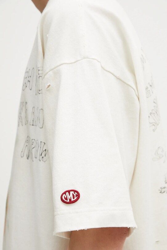 Памучна тениска Maison MIHARA YASUHIRO Distressed Tee бял J14TS752