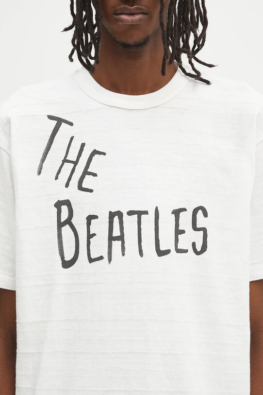 Памучна тениска Human Made Beatles T-Shirt бял HM29TE021