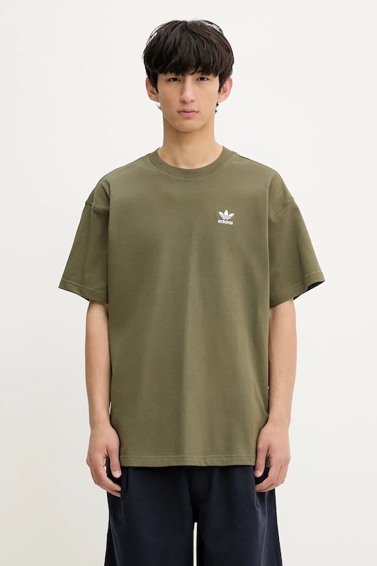 adidas Originals t-shirt bawełniany Ess Nc Oc Tee aplikacja zielony KE6582