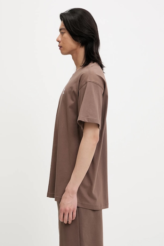 Бавовняна футболка adidas Originals Ess Nc Oc Tee KE6581 коричневий SS25