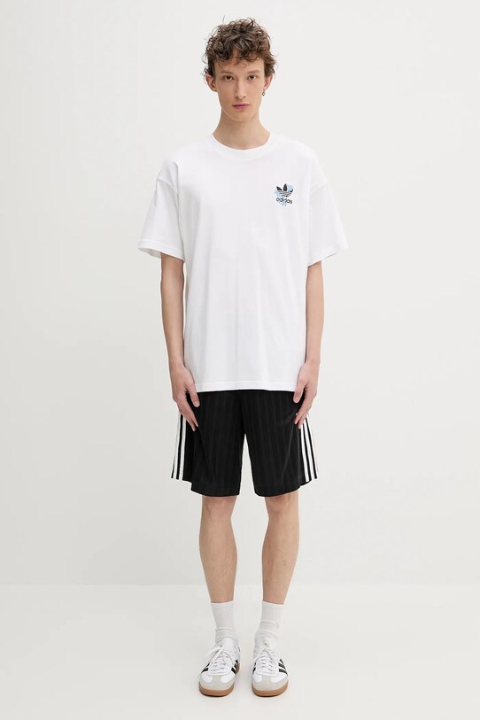 adidas Originals t-shirt bawełniany Florals Logo KE6586 biały