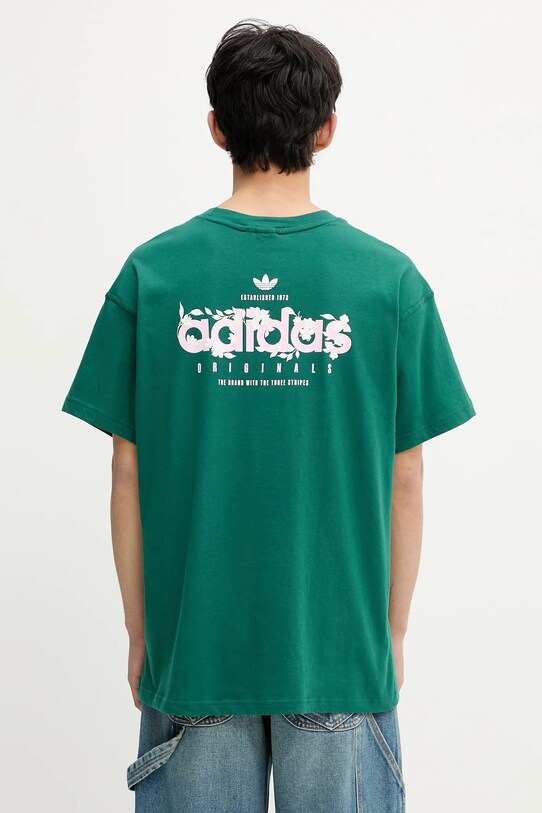 Abbigliamento adidas Originals t-shirt in cotone Florals Logo KE6588 verde