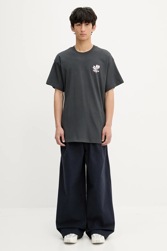 adidas Originals t-shirt bawełniany Florals Logo KE6587 czarny