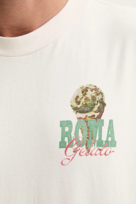 Hollister Co. t-shirt bawełniany KI323.5271.101 beżowy