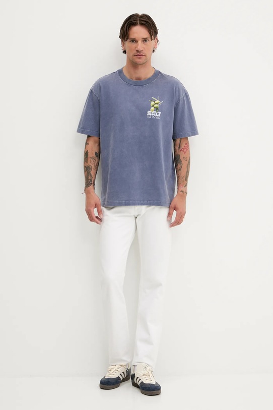 Hollister Co. tricou din bumbac KI323.5271.220 albastru SS25