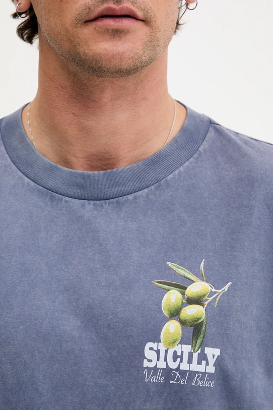 Hollister Co. tricou din bumbac KI323.5271.220 albastru