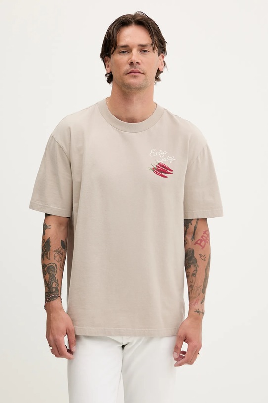 Îmbrăcăminte Hollister Co. tricou din bumbac KI323.5271.400 bej